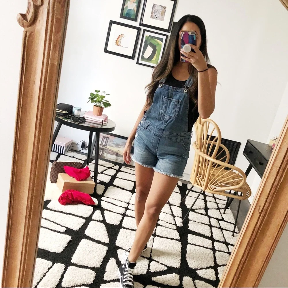 NWOT Medium Wash Overalls